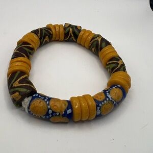 African Bead stretch Bracelet